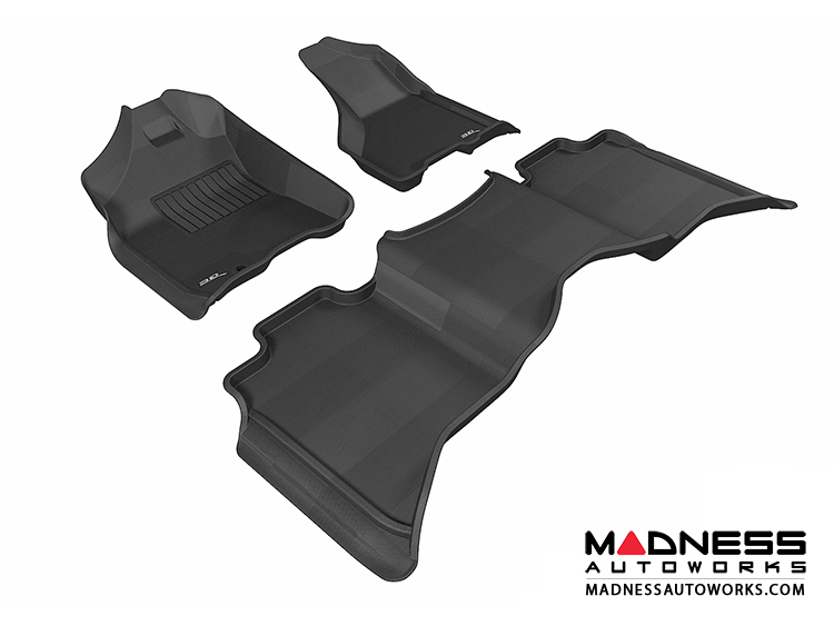 Dodge RAM 1500 Crew Cab Floor Mats (Set of 3) - Black by 3D MAXpider